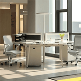 FAB-C 120° Y-Shaped Metal Frame Modular Office Workstation Desk - Gavisco Office Furniture